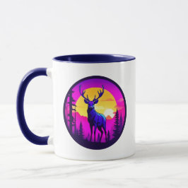 Taza Cerf majestueux au crépuscule.