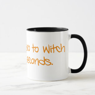 Taza Cero al estilo de la silueta de la bruja