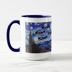 Taza Cero luchadores + Noche estrellada