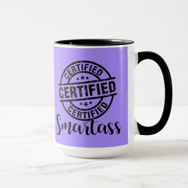 Taza Certificado Purpura Smartass (Derecha)