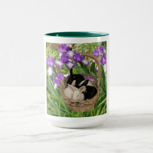 Taza Cesta Adorable de Conejitos Bebés