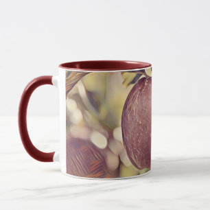 Taza Cesta con manzanas pintando un manzano