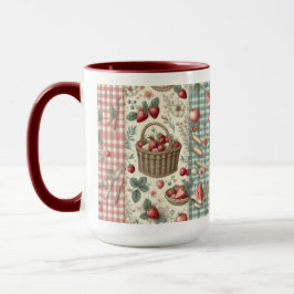 Taza Cesta de Frutas Gingham Diversión