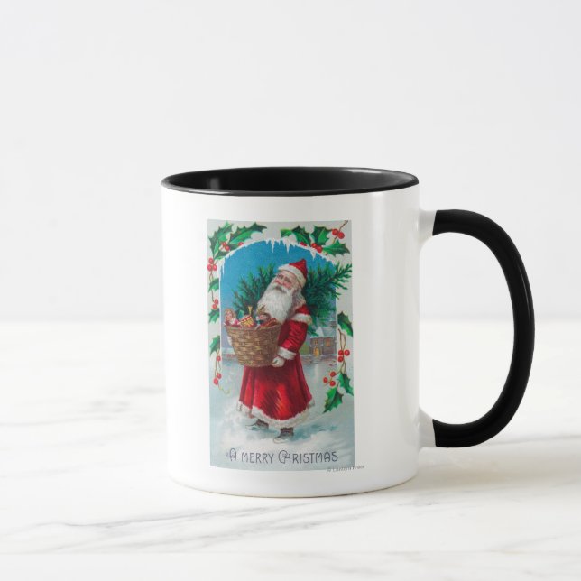 Taza Cesta de juguetes de Santa Holding (Derecha)