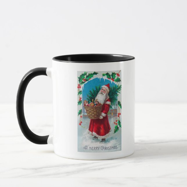 Taza Cesta de juguetes de Santa Holding (Izquierda)