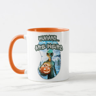 Taza CG17s UFO Halloween - Humans... are weird