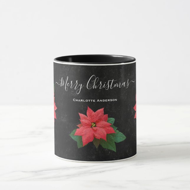 Taza Chalkboard Botanical Merry Christmas Floral (Centro)