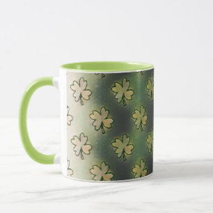 Taza Chambre verde vintage, gris y naranja St Patrick