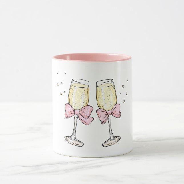 Taza Champagne with Bows Cheers (Centro)