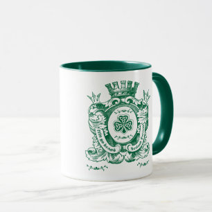 Taza Chamrock Coat of Arm Escudo St.Patrick's Day Mugs