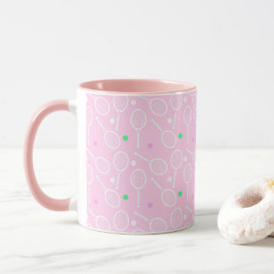 Taza Chaquetas de tenis y bolas Pastel rosa
