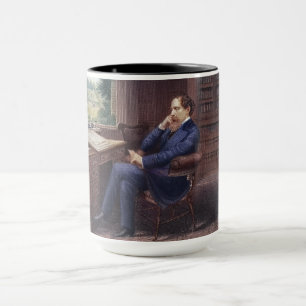 Taza Charles Dickens en su estudio