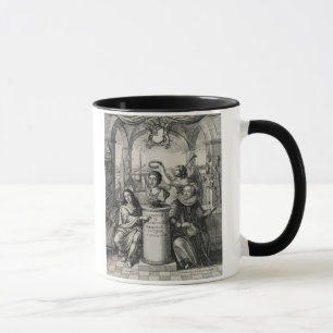 Taza Charles II (1630-85) como patrón del Societ real