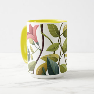 Taza Charming Floral Print Coffee Mug