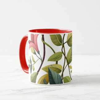 Taza Charming Floral Print Coffee Mug