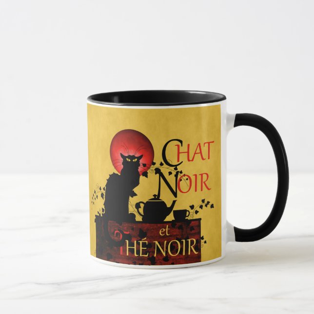 Taza Chat Noir et Thé Noir, té negro de gato (Derecha)