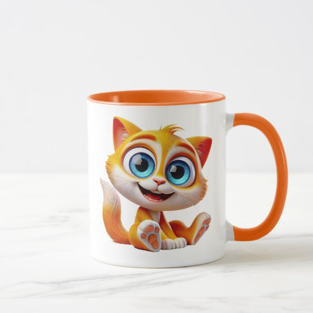 Taza Chaton trop mignon aux grands yeux bleus. (Derecha)