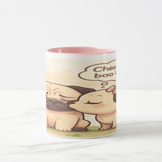 Taza Cheer Up Boo Boo: Cute Pug Mug (Centro)