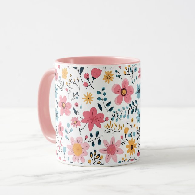Taza Cheerful Ditsy Wildflower Meadow (Anverso izquierdo)