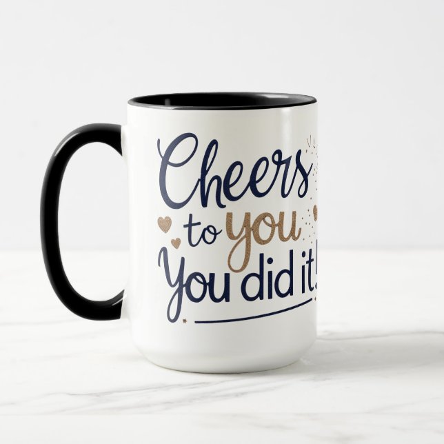 Taza Cheers Sparkle Mug - Combo de 15 oz (Izquierda)