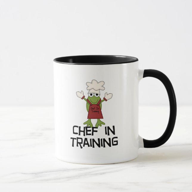 Taza Chef de rana entrenando camisetas y regalos (Derecha)