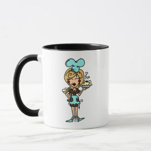 Taza Chef pastelero femenino - Camisetas rubias y regal