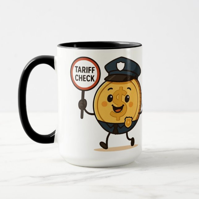 Taza Cheque arancelario de monedas de Personalizado de  (Izquierda)