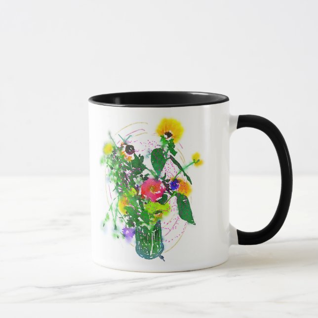 Taza Cherie's Garden Black 11 oz Combo Mug (Derecha)