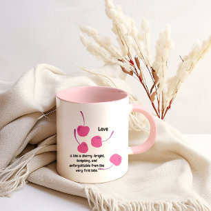 Taza Cherry Love – Cerezas Pop Art - Día de San Valentí