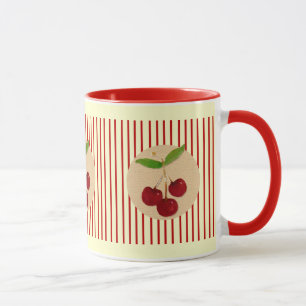 Taza Cherry Stripe Mug