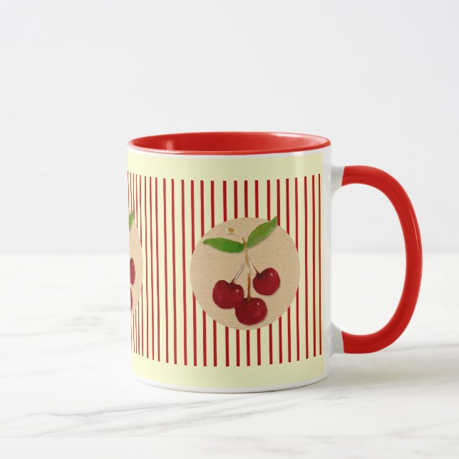 Taza Cherry Stripe Mug (Derecha)