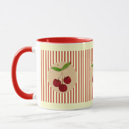 Taza Cherry Stripe Mug