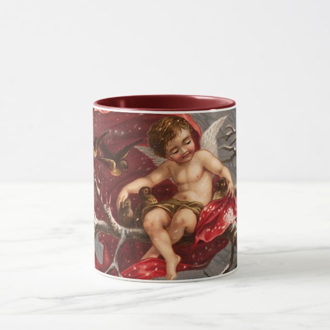 Taza CHERUB AVIADA EN ÁRBOL DE INVIERNO CON Navidades D (Centro)