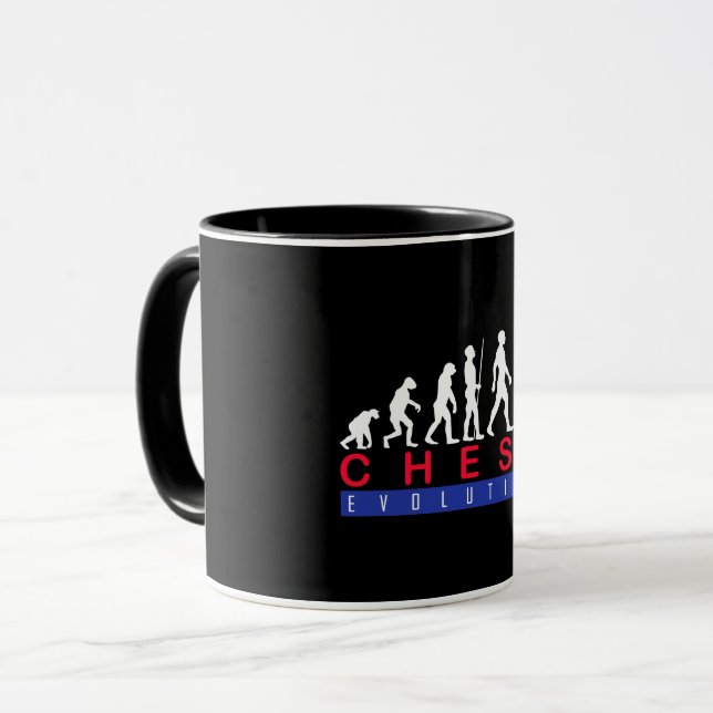 Taza Chess player Game Evolution Funny Gift for Man (Anverso izquierdo)
