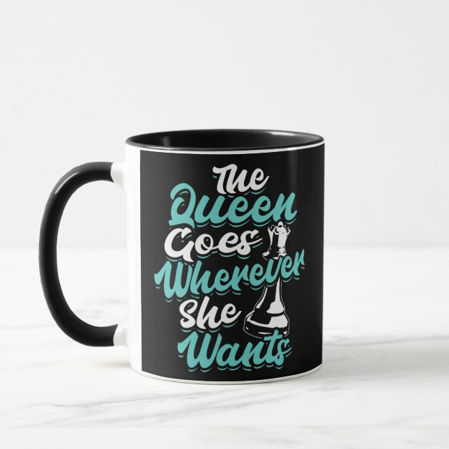 Taza Chess Player Queen Board Game  (Izquierda)