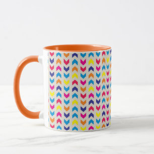 Taza Chevron azteca colorido