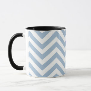 Taza Chevron texturizado Grunge azul claro