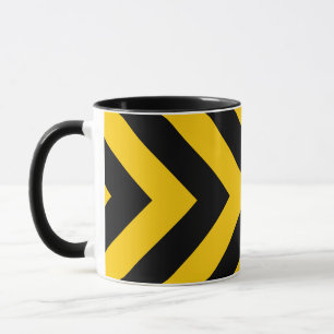Taza Chevrons amarillos y negros