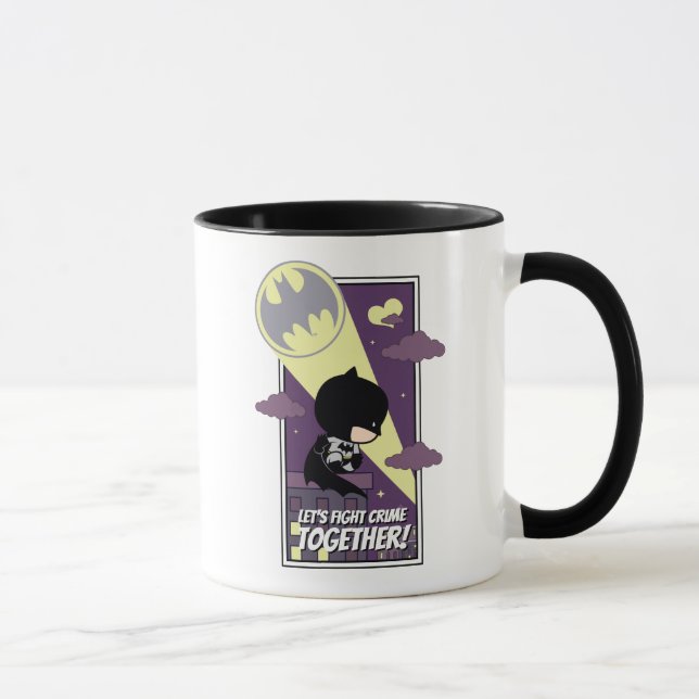 Taza Chibi Batman - Luchemos juntos contra el crimen (Derecha)