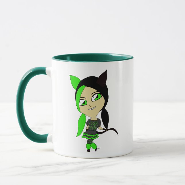Taza chibi catgirl (Izquierda)
