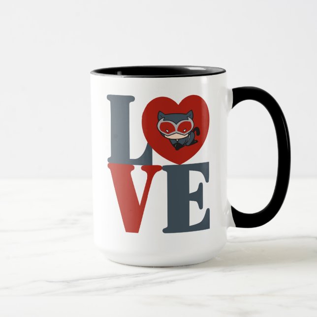 Taza Chibi Catwoman LOVE (Derecha)