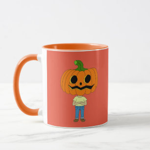 Taza chibi de cabeza de calabaza