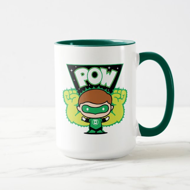 Taza Chibi Green Lantern Formando puños gigantes (Derecha)