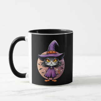 Taza Chibi Halloween Witch Cat