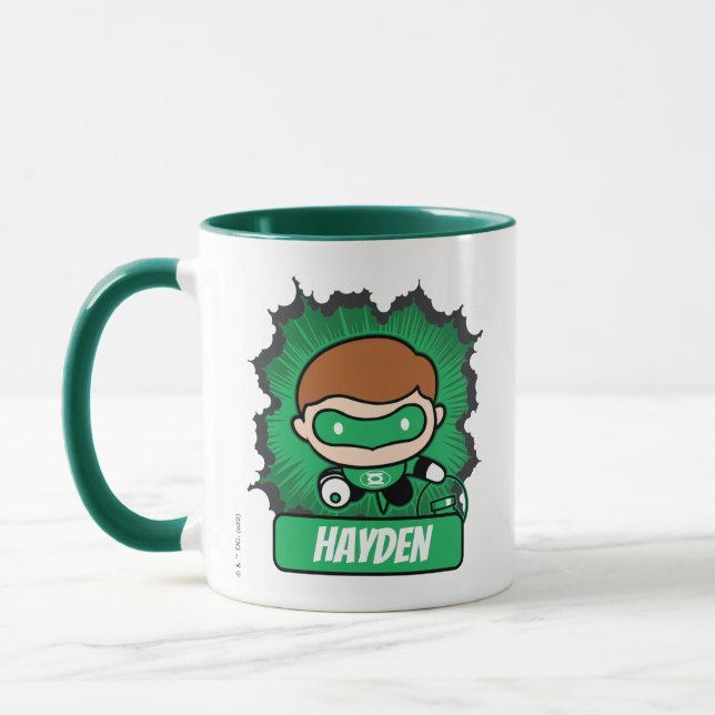 Taza Chibi Linterna verde volando por el espacio (Izquierda)