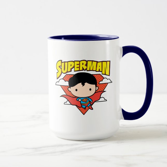 Taza Chibi Superman Polka Dot Shield y Name (Derecha)