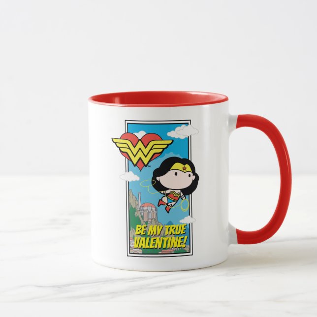 Taza Chibi Wonder Woman - Dime La Verdad Valentine (Derecha)