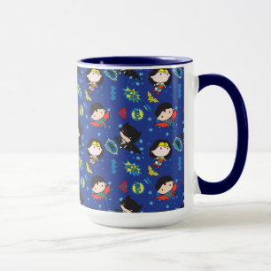 Taza Chibi Wonder Woman, Superman y Batman Pattern