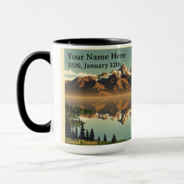 Taza Chic Grand Teton Wildlife & Peak Custom