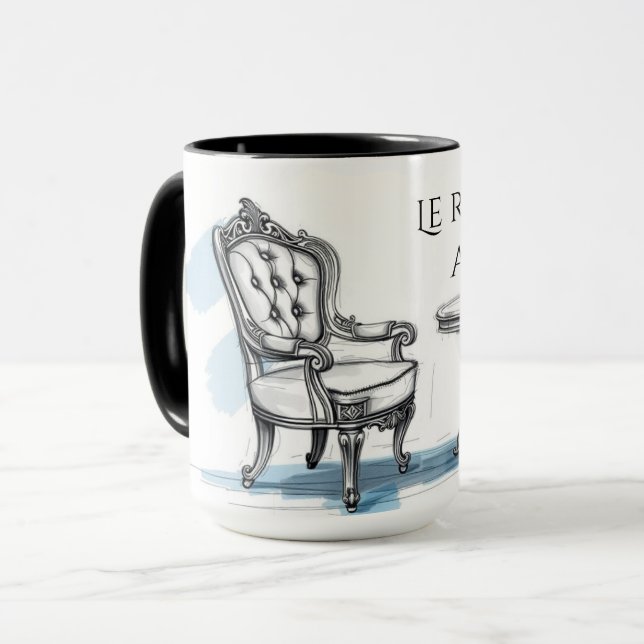 Taza Chic Le Roi Chille Au Café Aesthetic Cafe (Anverso izquierdo)